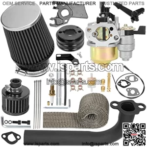 High Performance Carburetor Header Exhaust Pipe Stage 2 for Predator 212cc 196cc 6.5hp Clone Engine Coleman CT200U BT200X GX160 GX200 Baja Warrior Trailmaster MB200 Mini Bike Go Kart Parts