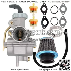 PZ20 Carburetor for Kazuma Baja 50cc 70cc 90cc 110cc 125cc TaoTao 110B NST SunL Chinese Quad 4 Stroke ATV 4 Wheeler Go Kart Dirt Bike Honda CRF50F XL75 CRF80F XR50R with Air Fuel Filter