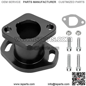 Performance Racing Intake Pipe Inlet Manifold CNC Aluminum with Gasket Screw for VM22 26mm Predator 196cc 212ccc CT200U Honda GX160 GX200 6.5HP OHV KT196 Clone Engines Mini Bike Go Kart Black