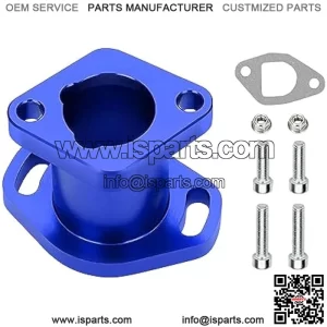 Performance Racing Intake Pipe Inlet Manifold CNC Aluminum with Gasket Screw for VM22 26mm Predator 196cc 212ccc CT200U Honda GX160 GX200 6.5HP OHV KT196 Clone Engines Mini Bike Go Kart Blue