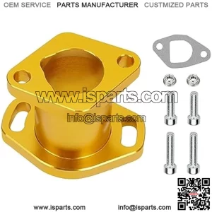 Performance Racing Intake Pipe Inlet Manifold CNC Aluminum with Gasket Screw for VM22 26mm Predator 196cc 212ccc CT200U Honda GX160 GX200 6.5HP OHV KT196 Clone Engines Mini Bike Go Kart Gold