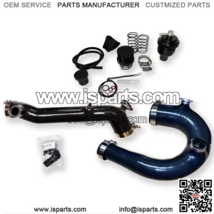 BLACK Polaris RZR Turbo R & PRO XP Silicone Charge Tube Kit & Blow Off Valve
