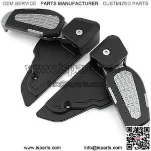 Rear Passenger Footrests Compatible With Vespa Prima SPRINT 125 150 Motorcycle Foldable Foot Steps Extension Foot Pedal Adapter 2017-2020 (Color : Titanium)