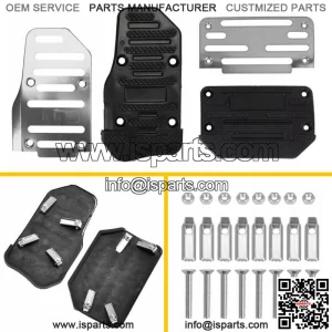 2 Non-Slip PC Automatic Brake Gas Pedal Foot Pad Cover for Auto Car Parts Silver (For: Ford F-150)