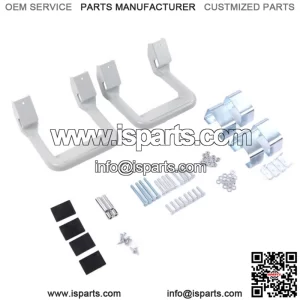 Pickup Aluminum Alloy Footboard 2 Pack #Silver