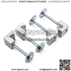 J-type fixing clip 4 pieces #silver