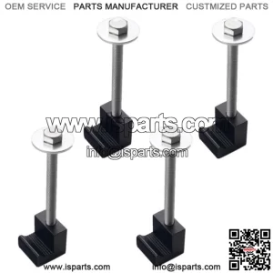 J-type fixing clip 4 pieces # black