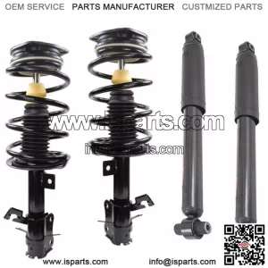 Full Set 2 Front Complete Struts W Springs + Rear Shocks Fit Nissan Sentra 2.0L