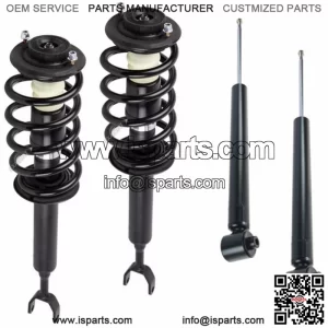 Full Set 2 Front Complete Struts With Springs + 2 Rear Shocks Fit A6 Passat FWD