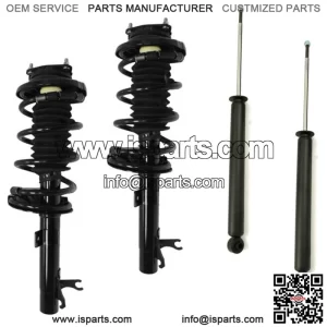 2 Front Complete Struts Springs Mount + 2 Rear Shocks Fit 2006 - 2011 Ford Focus