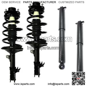Full Set - 2 Complete Struts Springs +2 Shocks Fit 2005 2006 2007 Honda Odyssey