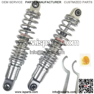 DS 12" Ride-Height Adjustable Shocks Heavy Duty Chrome #187122 Harley Davidson