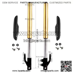 12mm 630mm 45/48mm Front Forks for Razor MX500 MX650 Dirt Bike Motorcycle
