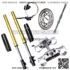 735mm Front Fork Shock + Triple Tree Disc Rotor Axle for YZ85 KX85 Dirt Pit Bike