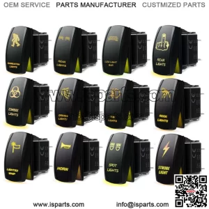 Orange Backlif Light Control Rocker Toggle Switch Button For ATV UTV ARB Carling (For: More than one vehicle)