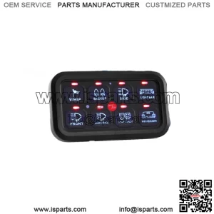 8 Gang Work Light on-off Control Switch Panel Kit for Can-Am Polaris RZR ATV UTV (For: More than one vehicle)