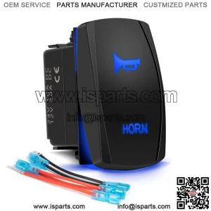 Blue LED Horn Bell Momentary Toggle Rocker Switch Speaker for Car Jeep UTV ATV (For: More than one vehicle)