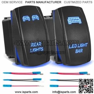 5 Pin Rocker Switch On-Off Light Switches For Polaris Ranger XP 800 1000 RZR UTV