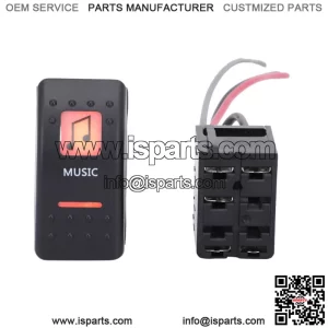 Music Switch Rocker & Backing Kit For Can Am Maverick X3 Defender Amber Orange