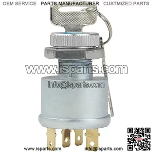 Ezgo Golf Ignition Switch with Key for EZGO TXT, Medalist, Marathon, Workhorse, ST, Shuttle Golf Cart, 4 Terminals, 33639-G01 33639G01, 33639-G03 33639G03