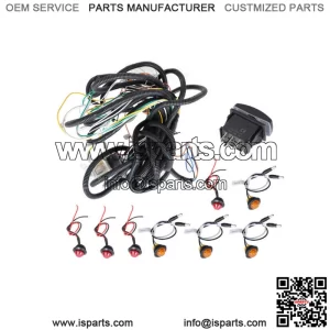 Universal Rocker switch Turn signal Lamp Kit Horizontal switch Backlight(For: More than one vehicle)