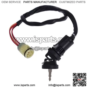 Ignition Switch Keys For Honda Rancher 350 TRX350FE 4x4 ES 2000-2006 ATV Black