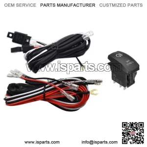 Universal Red LED Fog Light Wiring Harness Fuse Laser Rocker Switch Relay 12V