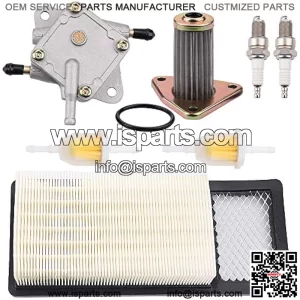 72368G01 Air Filter w 26591G01 Oil Filter 72021-G01 Fuel Pump Replacement for EZGO TXT Medalist 4 Cycle 295cc 350cc Golf Cart with 72084-G01 Fuel Filter Spark Plug