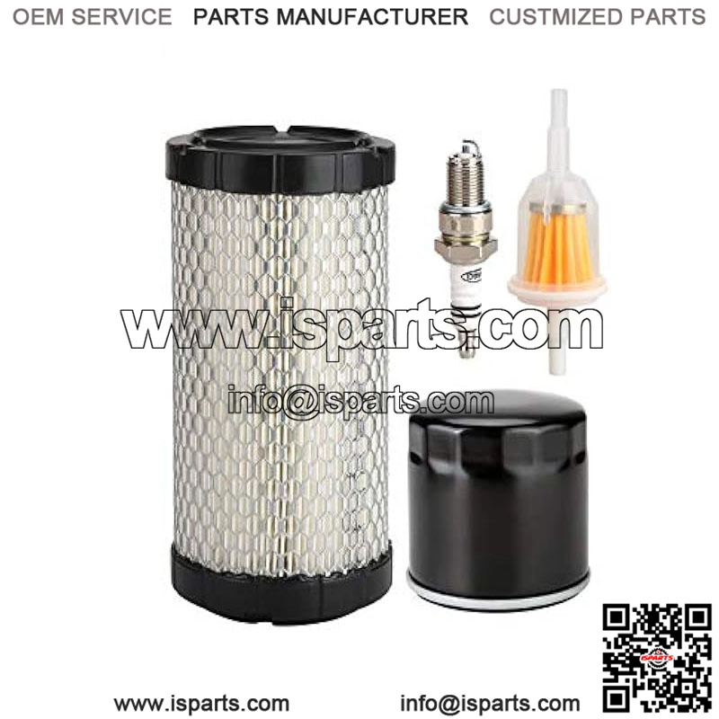 Golf Cart Tune Up Kit for EZGO RXV 2008-up & EZGO TXT 2010-up Gas Carts w/ 4 Cycle Kawasaki Motor, Air Filter 28463-G01, Fuel Filter 72084-G01, Oil Filter 607454, Spark Plug 607462