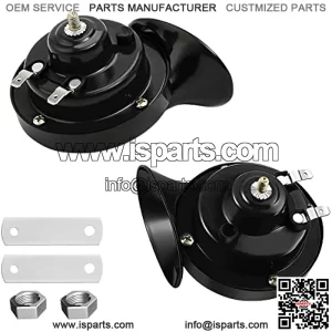 Super Loud Train Horns, Car Waterproof Durable Air Electric Snail Horn, 12V Raging Sound Air Horns Replacement Kit, Automotive Accessories Universal for Car, Motorcycle, Truck, Bike, Boat (Black)