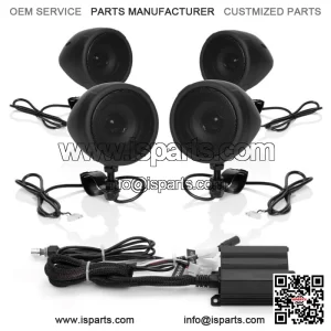 1000W 4-SPEAKER BLUETOOTH SOUND SYSTEM BLACK CAN-AM YAMAHA ALL UTV (Fits: Yamaha Rhino 660)