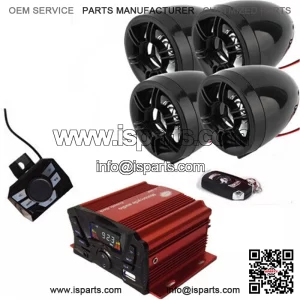 Bluetooth Wireless Speakers Audio System Stereo MP3 Radio ATV  Scooter Marine (Fits: Yamaha Rhino 660)
