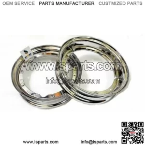 VESPA CHROMED WHEEL RIMS X 2 PX/LML/P/T5 10" PAIR SPLIT GENUINE LML