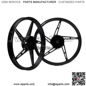 KAWA-GTO SPORT RIMS SET 588 1.40X17(F) 1.60X17(R) FOR HONDA WAVE 100 BLACK
