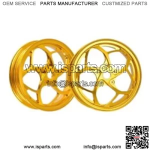 Aluminum Alloy Wheels Rims for Vespa GTS 300 NON-ABS Gold Color