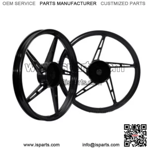 SPORT RIMS SET 588 1.40X17(F) 1.60X17(R) FOR HONDA WAVE 100 BLACK