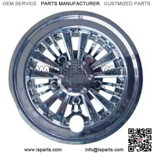 (4) 8" CHROME Golf Cart Hub Caps  - EZGO, CLUB CAR, YAMAHA Set of 4 Wheel Covers