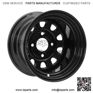 ATV Rims UTV Wheels 12" 4/156 Black ITP Delta 12x7 4+3 Off Set Polaris Sportsman (For: Polaris)