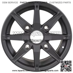 Polaris 1523150-744 Matte Flash Black Cast Rim 15x7 55ET RZR Sport General 1000 (For: Polaris)