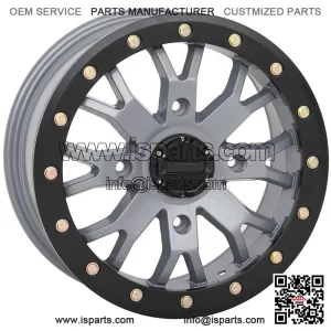 System 3 SB-4 Beadlock Grey (6+1) UTV Wheels 15" Polaris RZR 1000 XP (4) (For: Polaris)