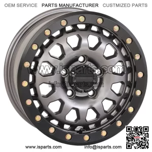 System 3 SB-6 Beadlock 15" Wheels Gunmetal (6+1) Polaris RZR Turbo R & Pro R (For: Polaris)