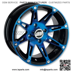 4 ATV/UTV Wheels Set 14in Moose 387X Blue 4/156 4+3 1KXP (For: Polaris)