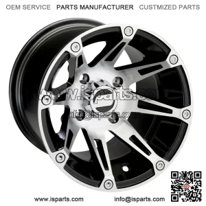 4 ATV/UTV Wheels Set 14in Moose 387X Machined 4/156 4+3 1KXP (For: Polaris)