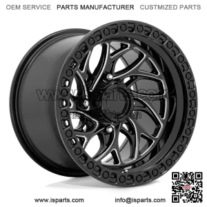 Fuel Runner 15x10 UTV Wheels Black Polaris RZR 1000 XP (4) (For: Polaris)