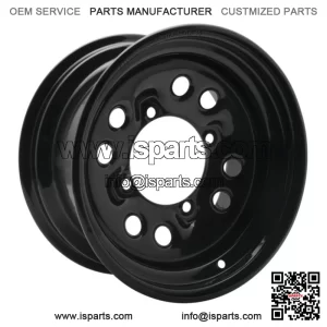 Quadboss Black Steely Wheels - RT-FC0036147156BLA (For: Polaris)