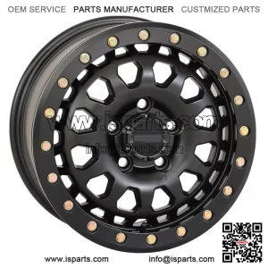 System 3 SB-6 Beadlock 15" Wheels Black (6+1) Polaris RZR Turbo R & Pro R (For: Polaris)