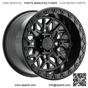 (Set of 4) Hostile UTV H133 Glamis 15x8 4x156 Satin Black Wheels Rims 15" Inch (For: Polaris)