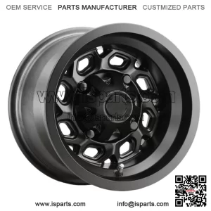 Vision UTV 361 Spyder 14x7 4x156 +2.5mm Matte Black Wheel Rim 14" Inch (For: Polaris)