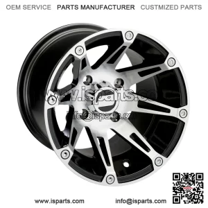 4 ATV/UTV Wheels Set 12in Moose 387X Machined 4/110 4+3/2+6 SRA (For: Polaris)