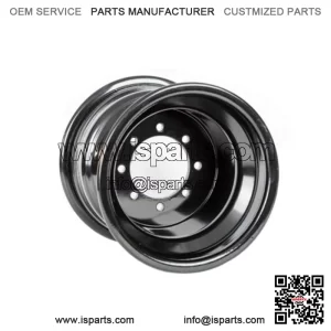 Predator 500 Outlaw 450 525   Rear Wheels   9x8   Alba Racing  Black Rolled Lip (For: Polaris)